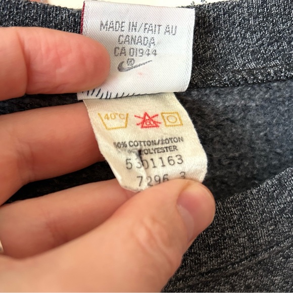 Vintage 80s Nike Air crewneck hoodie sweater sweatshirt Jordan grey tag infrared - Picture 6 of 16